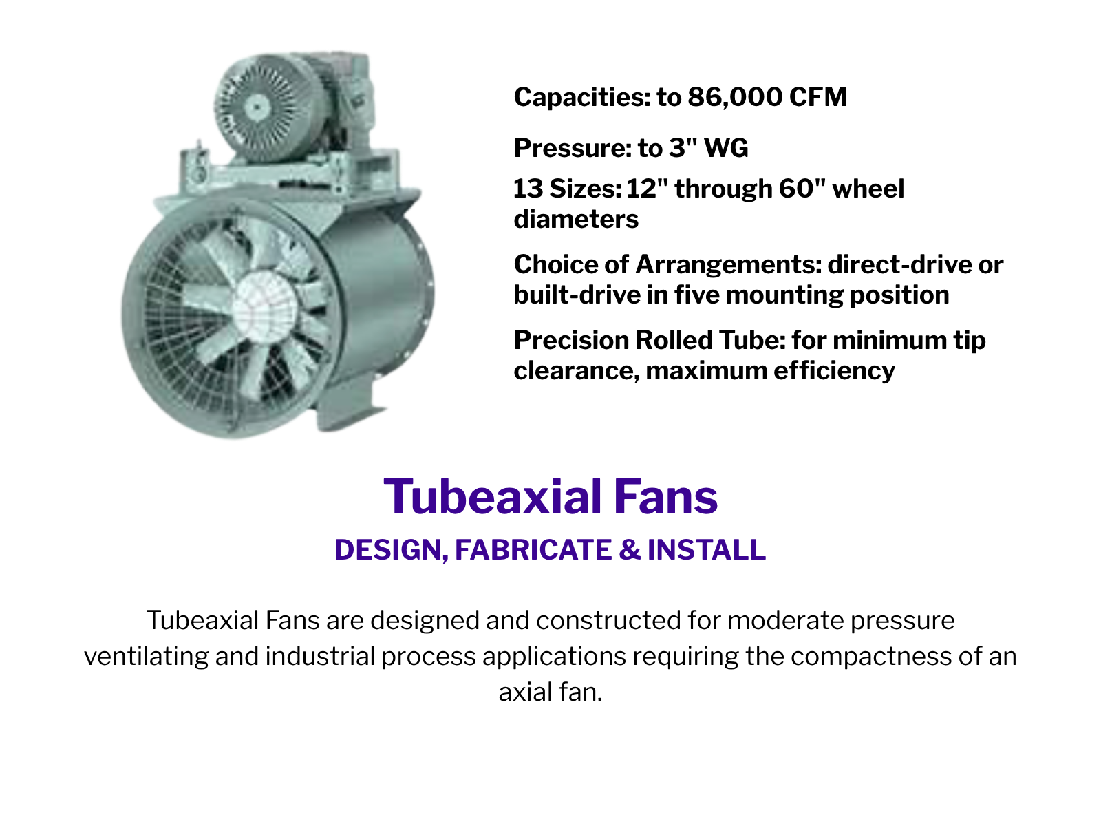 Tubeaxial Fans