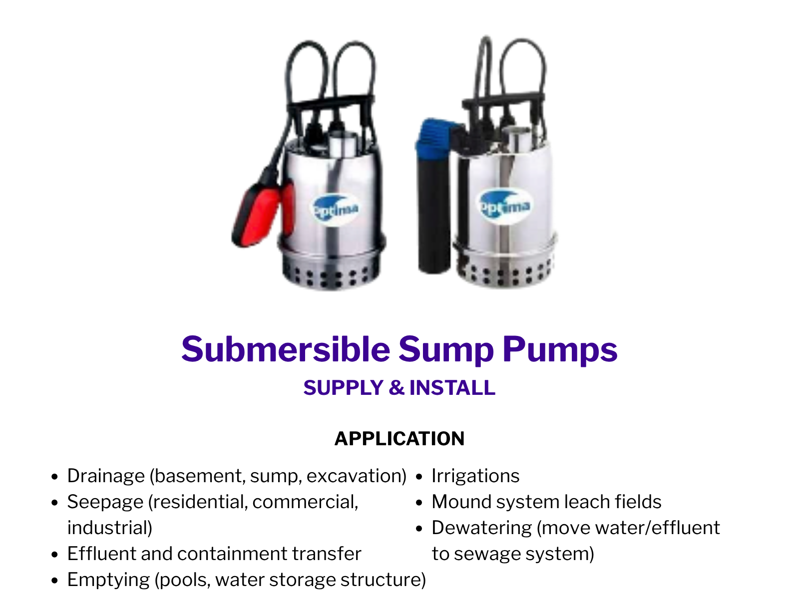 Submersible Sump Pumps