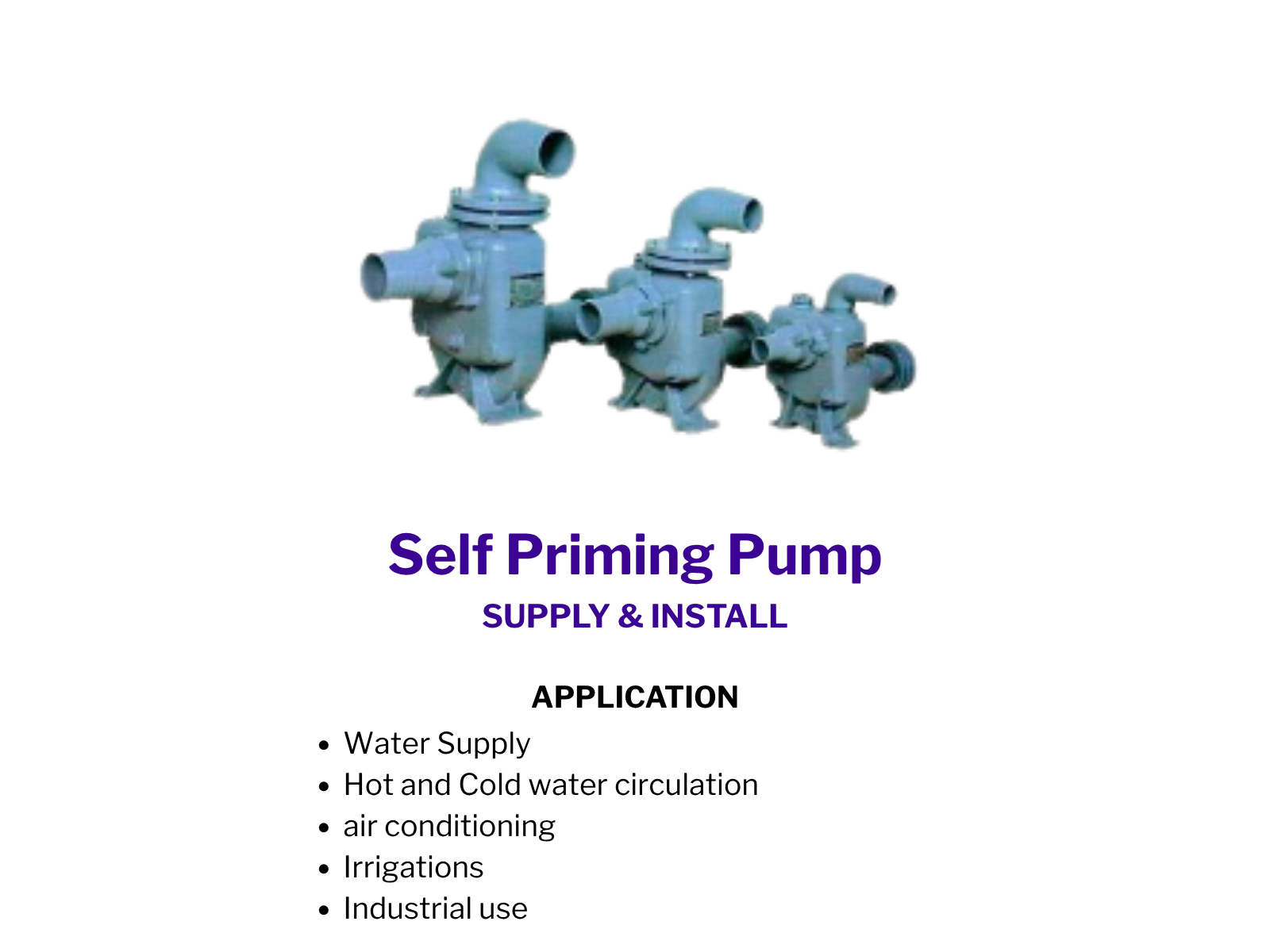 Self Priming Pump