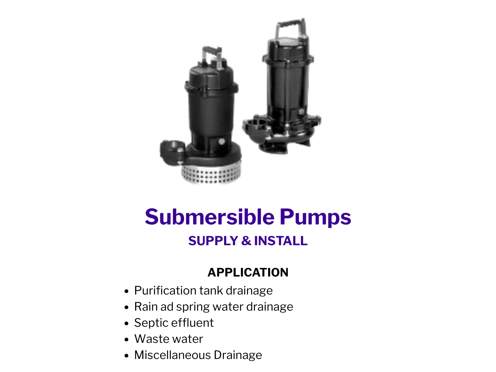Submersible Pumps