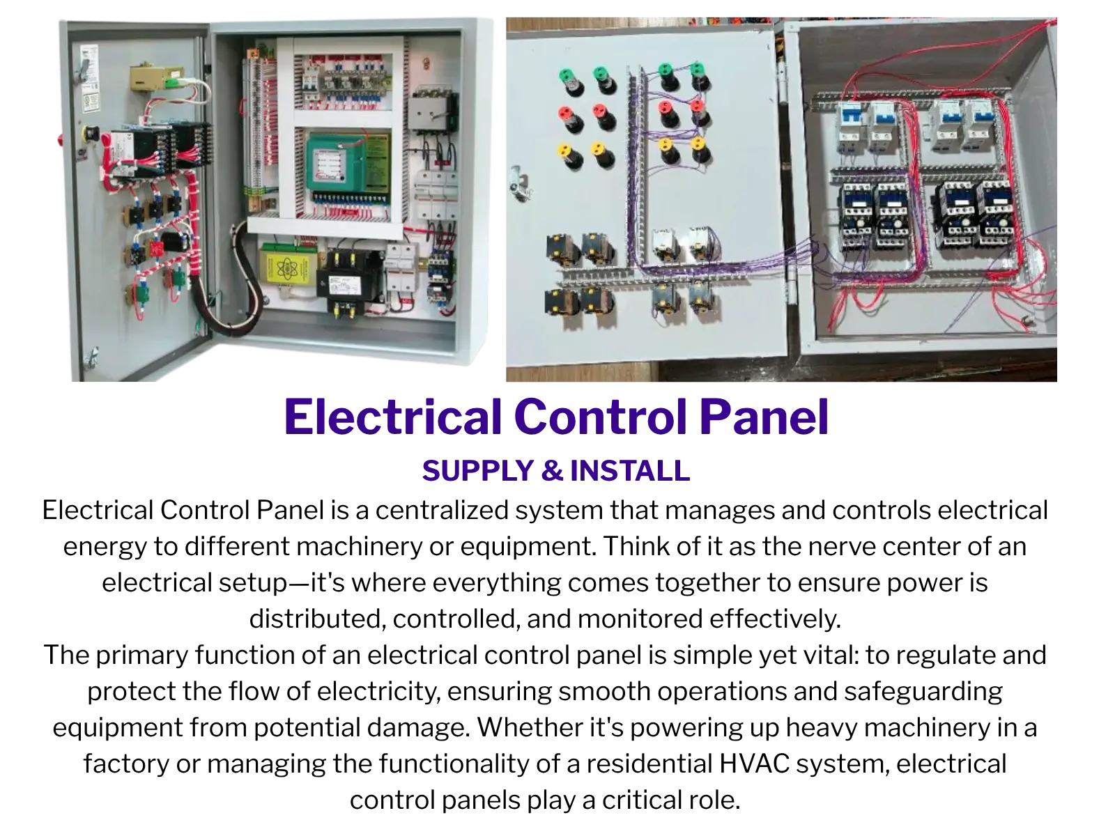 Electrical Control Panel