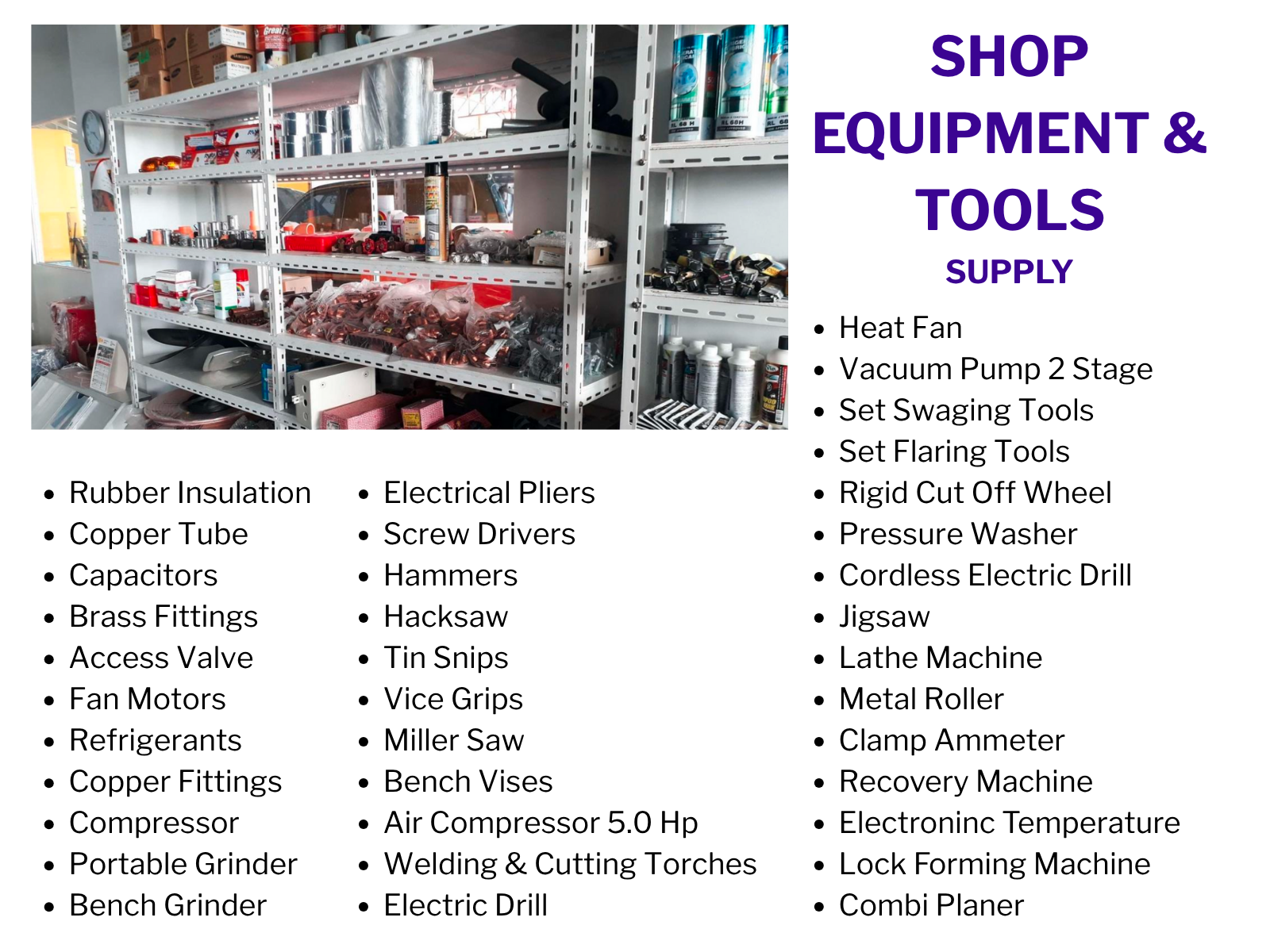 Shop Tools